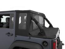 Jeep Wrangler Halftop Soft Top Conversion Kit For Jeep 2007-2018 Wrangler JK 4 Door Black Diamond Bestop