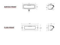 Diffused Rear Facing High/Low Surface Mount Red Pair SR-Q Pro RIGID Industries