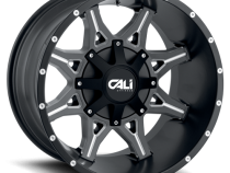 Cast Aluminum Wheels Obnoxious 9107 SB 22x12 Milled Spokes Satin Black 6 On 135/6 On139.7 Bolt Pattern -44 Offset Cali Offroad Wheels