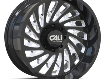 Cast Aluminum Wheels Switchback 9108 GB 20x12 Milled Spokes Gloss Black 5 On 127 Bolt Pattern -51 Offset Cali Offroad Wheels