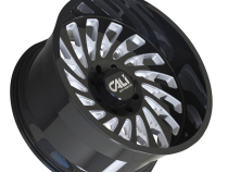 Cast Aluminum Wheels Switchback 9108 GB 20x9 Milled Spokes Gloss Black 5 On 139.7 Bolt Pattern 0 Offset Cali Offroad Wheels