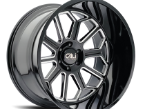 Cast Aluminum Wheels Auburn 9117 BM 24x14 Milled Gloss Black 6 On 135 Bolt Pattern -76 Offset Cali Offroad Wheels