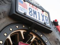 EZ License Plate Mount Black Aluminum Rock Slide Engineering