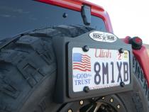 EZ License Plate Mount Black Aluminum Rock Slide Engineering