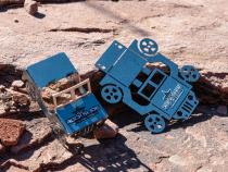 Jeep Business Card Holder Flat Stainless Steel Bendy Jeeps