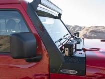 Wrangler/Gladiator Lower Cowl LED Light Pod Brackets and Upper Bar Brackets Rock Slide Engineering