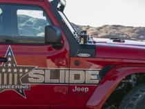 Wrangler/Gladiator Lower Cowl LED Light Pod Brackets and Upper Bar Brackets Rock Slide Engineering