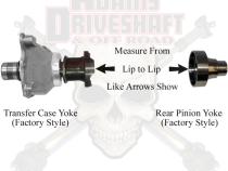 JK Rear 1310 CV Greaseable Driveshaft 2 Door Adams Driveshaft