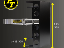 Gannett Locker 10 lb Aluminum Propane Bracket Stainless Steel Straps Black Power Tank