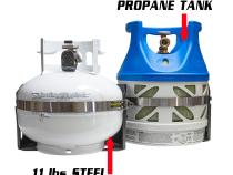 Propane Tank Bracket For 11 LB Squatty Propane Tank &amp;amp; 11 LB Viking Composite Tank