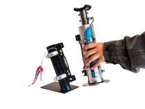 Fire Extinguisher Bracket with straps, Anodized Black Power Tank