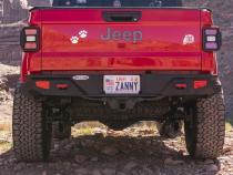 Gladiatror Rear Rock Sliders for 20-Pres Jeep Gladiator JT Steel Powdercoat Rock Slide Engineering