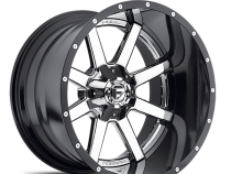 Aluminum Wheels 20X12 Maverick D260 5 On 139.7/5 On 150 Chrome/Gloss Black Lip 110.3 Bore -44 Offset Fuel Off Road Wheels