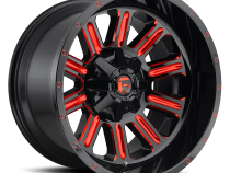 Aluminum Wheels 15X8 Hardline D621 5 On 114.3/5 On 120.65 Gloss Black/Candy Red 72.56 Bore -18 Offset Fuel Off Road Wheels