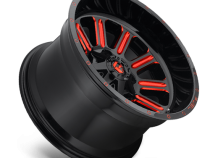 Aluminum Wheels 15X8 Hardline D621 5 On 114.3/5 On 120.65 Gloss Black/Candy Red 72.56 Bore -18 Offset Fuel Off Road Wheels