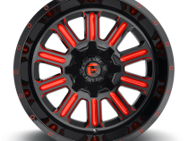 Aluminum Wheels 15X8 Hardline D621 5 On 114.3/5 On 120.65 Gloss Black/Candy Red 72.56 Bore -18 Offset Fuel Off Road Wheels
