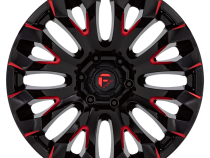 Aluminum Wheels 20X9 Quake D829 5 On 114.3 Gloss Black Milled Red 72.56 Bore 1 Offset Fuel Off Road Wheels