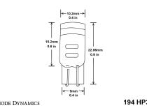 194 LED Bulb HP3 LED Red Single Diode Dynamics