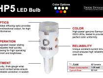 194 LED Bulb HP5 LED Amber Single Diode Dynamics