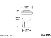 194 LED Bulb SMD2 LED Amber Single Diode Dynamics