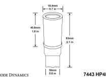 7443 LED Bulb HP48 LED Cool White Single Diode Dynamics