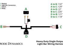 Heavy Duty Single Output Light Bar Wiring Harness Diode Dynamics