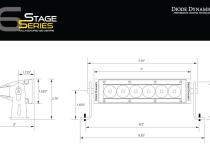 6 Inch LED Light Bar Single Row Straight SS6 Amber Driving Light Bar Pair Diode Dynamics