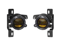 Elite Series Fog Lamps for 2018-2022 Jeep JL Wrangler Rubicon w/ Steel Bumper Pair Yellow 3000K Diode Dynamics