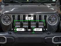 Stage Series Grille Bracket Kit for 2018-Present Jeep Wrangler JL Diode Dynamics