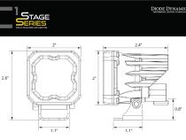 Stage Series C1 LED Pod White SAE Fog Standard ABL Each Diode Dynamics