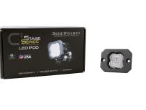 Stage Series C1 LED Pod White SAE Fog Flush ABL Each Diode Dynamics