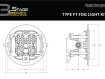 SS3 Pro Type FT Kit ABL White SAE Fog Diode Dynamics