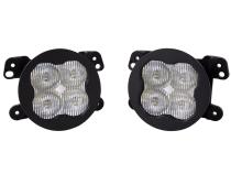 SS3 LED Fog Light Kit for 2020-2021 Jeep Gladiator White SAE Fog Sport w/ Backlight Type M Bracket Kit Diode Dynamics