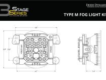 SS3 Sport Type M Kit ABL White SAE Fog Diode Dynamics