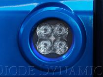 SS3 LED Fog Light Kit for 2011-2013 Jeep Grand Cherokee Yellow SAE Fog Sport w/ Backlight Type M Bracket Kit Diode Dynamics