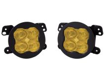 SS3 LED Fog Light Kit for 2018-2021 Jeep JL Wrangler Yellow SAE Fog Pro w/ Backlight Type M Bracket Kit Diode Dynamics