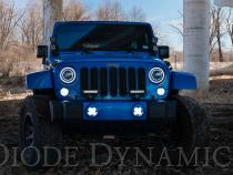 SS3 LED Fog Light Kit for 2007-2018 Jeep JK Wrangler White SAE Fog Max w/ Backlight Type M Bracket Kit Diode Dynamics