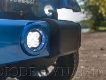 SS3 LED Fog Light Kit for 2007-2018 Jeep JK Wrangler White SAE Fog Max w/ Backlight Type M Bracket Kit Diode Dynamics