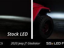 SS3 LED Fog Light Kit for 2018-2021 Jeep JL Wrangler White SAE Fog Pro w/ Backlight Type MR Bracket Kit Diode Dynamics