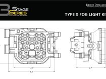 SS3 Sport Type SDX Kit ABL White SAE Fogg Diode Dynamics