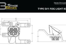 SS3 Sport Type SV1 Kit ABL White SAE Fog Diode Dynamics