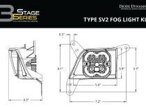 SS3 Pro Type SV2 Kit ABL Yellow SAE Fog Diode Dynamics