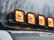 SS5 6-Pod CrossLink Mounting Kit for Prinsu/Sherpa Roof Racks, Pro White Combo Diode Dynamics