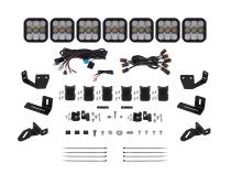 SS5 7-Pod CrossLink Mounting Kit for Prinsu/Sherpa Roof Racks, Pro White Combo Diode Dynamics
