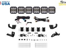 SS5 7-Pod CrossLink Mounting Kit for Prinsu/Sherpa Roof Racks, Pro White Combo Diode Dynamics