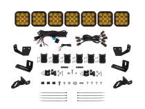 SS5 7-Pod CrossLink Mounting Kit for Prinsu/Sherpa Roof Racks, Pro Yellow Driving Diode Dynamics
