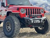 Shorty Front Bumper With Winch Plate For 18-25 Jeep Wrangler JL 2-4 Door 20-25 Gladiator Rock Slide Engineering