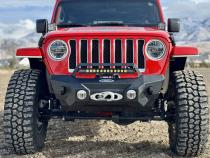 Shorty Front Bumper With Winch Plate For 18-25 Jeep Wrangler JL 2-4 Door 20-25 Gladiator Rock Slide Engineering