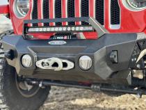 Shorty Front Bumper With Winch Plate For 18-25 Jeep Wrangler JL 2-4 Door 20-25 Gladiator Rock Slide Engineering
