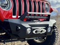 Shorty Front Bumper With Winch Plate For 18-25 Jeep Wrangler JL 2-4 Door 20-25 Gladiator Rock Slide Engineering